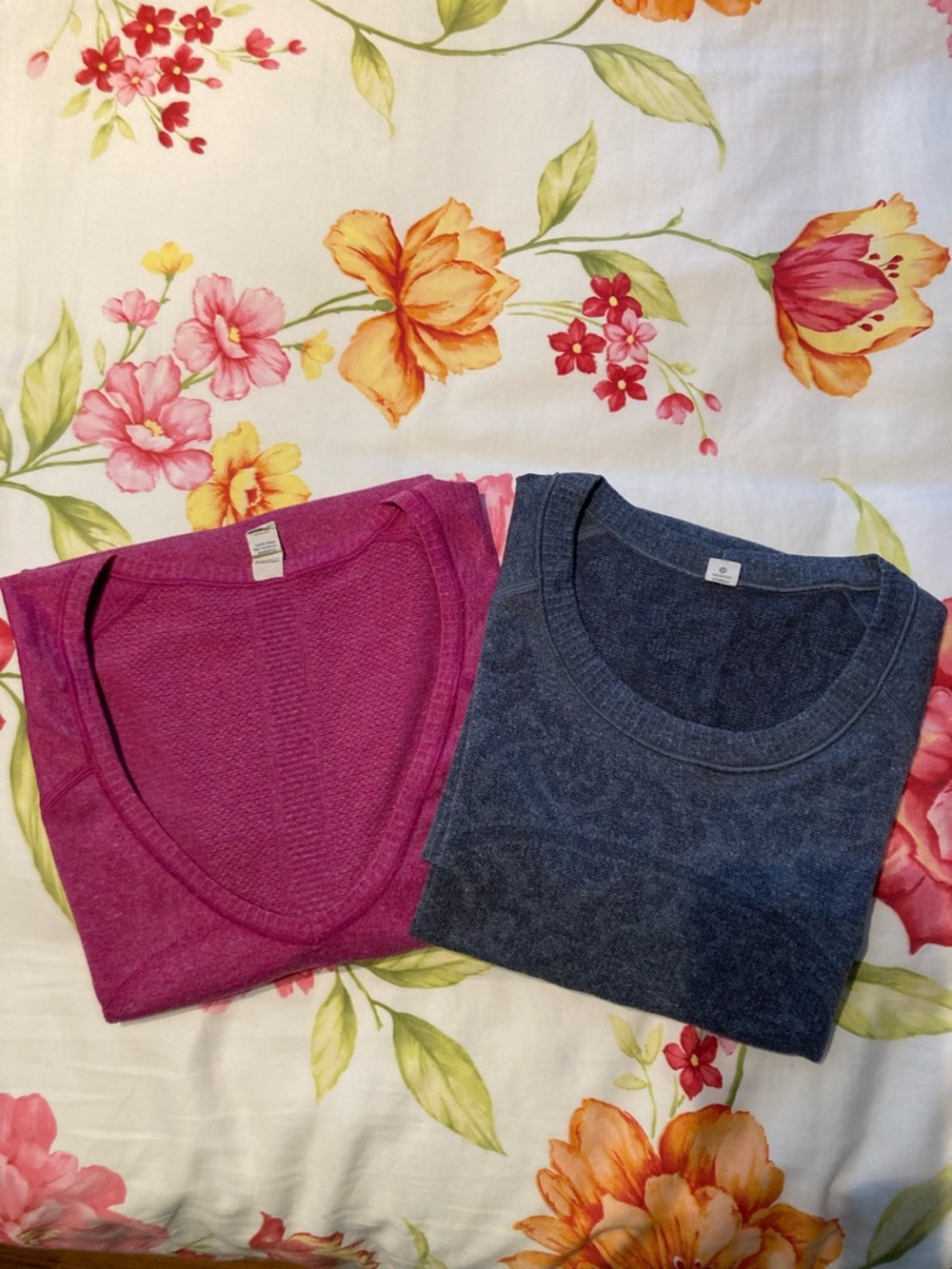 lululemon athletica Pink Heathered Athletic & Grey Heathered Athletic tops